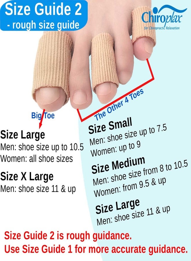 Chiroplax Toe Tubes Sleeves Protectors Cushions Fabric & Gel Lining Separator Tubing Finger, Bunion, Hammer Toe, Callus, Corn, Blister (5 Pack, Size Small) - Image 3